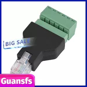 guansfs FOSA Ethernet RJ12 6P6C Đầu nối nam sang vít 6 chân Bộ chia có phích cắm Đầu nối bộ chuyển đổi camera quan sát