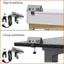 Dải nguồn gắn cạnh bàn làm việc Star với cổng sạc nhanh USB C và ổ cắm 3AC để sử dụng ký túc xá khách sạn văn phòng