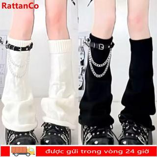 Tất Dài RATTANCO, Ấm Chân Móc Chống Lạnh, Thời Trang Dệt Kim Chân Ấm Tất Thu Đông