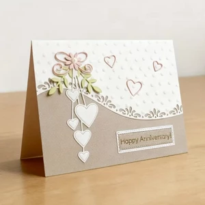 Love Wave Ren Khung Kim Loại Thép Carbon Cắt Khuôn Handmade DIY Album Ảnh Thiệp Chúc Mừng Cắt Chết Giấy Thủ Công Sổ Lưu Niệm Dập Nổi Khắc Bản Mẫu