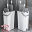 Bộ Lau Nhà Tự Vắt 360° HomeMate – Cây Lau Sàn Kèm Xô Inox 2 Ngăn, Lau Sạch Mọi Góc Khuất