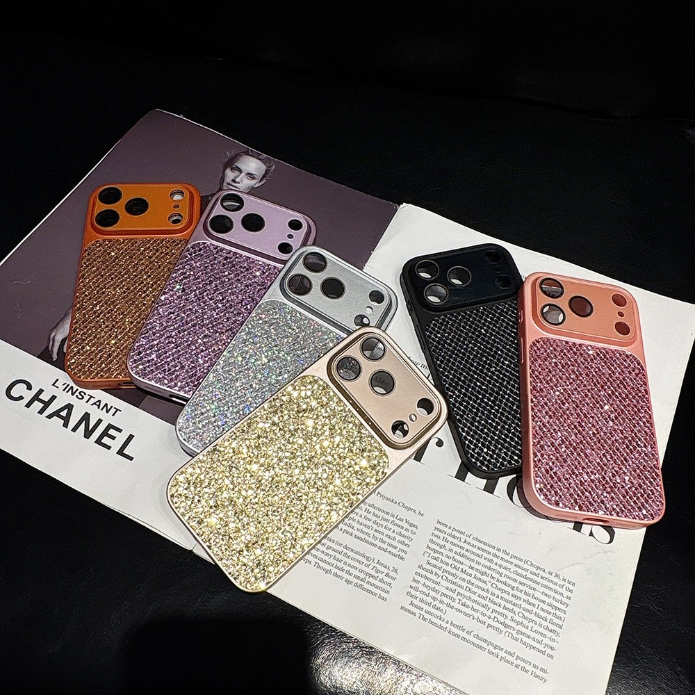 Ốp điện thoại Acrylic lấp lánh hình thoi cho iPhone 17 Pro Max 16 15 14 13 Vỏ bảo vệ chống sốc