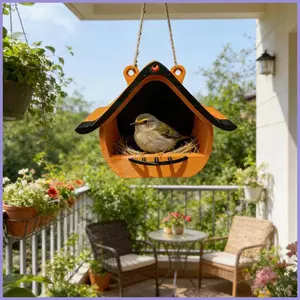 Nhà Chim Ăn Chống Thời Tiết Cabin Hình Chim Nhà Finch Ăn Tổ Cho Cửa Sổ Ban Công Sân Sau mueadsyvn