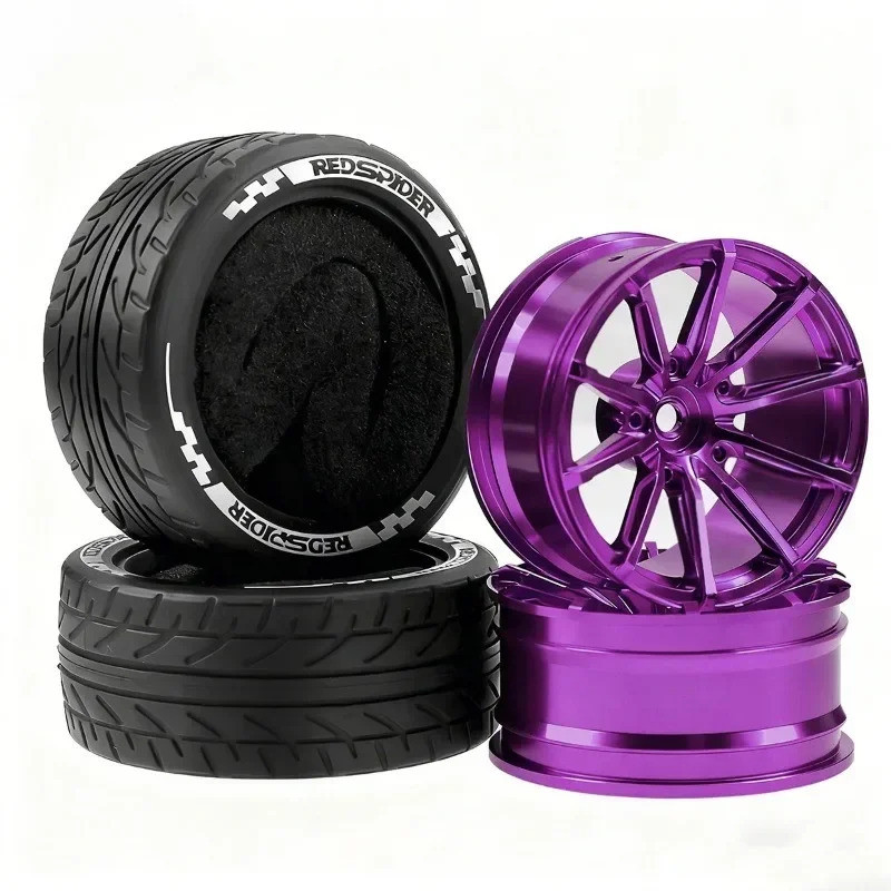 4 RC Phần 65 * 26mm Lốp Bánh Xe Lốp 12mm Vành Lục Giác Cao Su Bền Cho 1 / 10 1 / 12 1 / 14 RC Đua Xe Ô Tô Có Thể Cạnh Tranh Wltoys 144001
