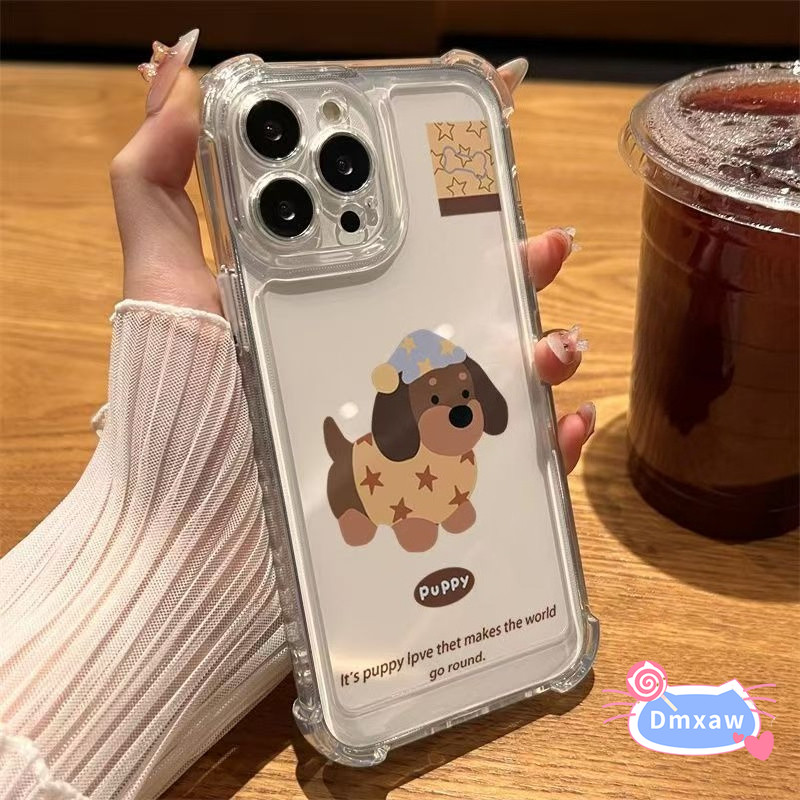 Ốp Điện Thoại Dachshund Dễ Thương Cho Samsung Galaxy M62 M56 M55 M54 M53 M52 M51 M44 M42 M40 M36 M35 M34 M33 M32 M31S M31 Prime M30S M30 4G 5G Vỏ Mềm Ngôi Sao Hoạt Hình Bốn Góc