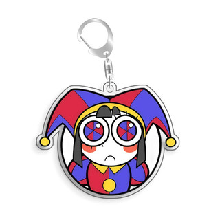 For The Amazing Digital Circus Ragatha Pomni Gangle Kinger  Acrylic Selfmade Cute Cartoon Anime Keychain Pendant Toy