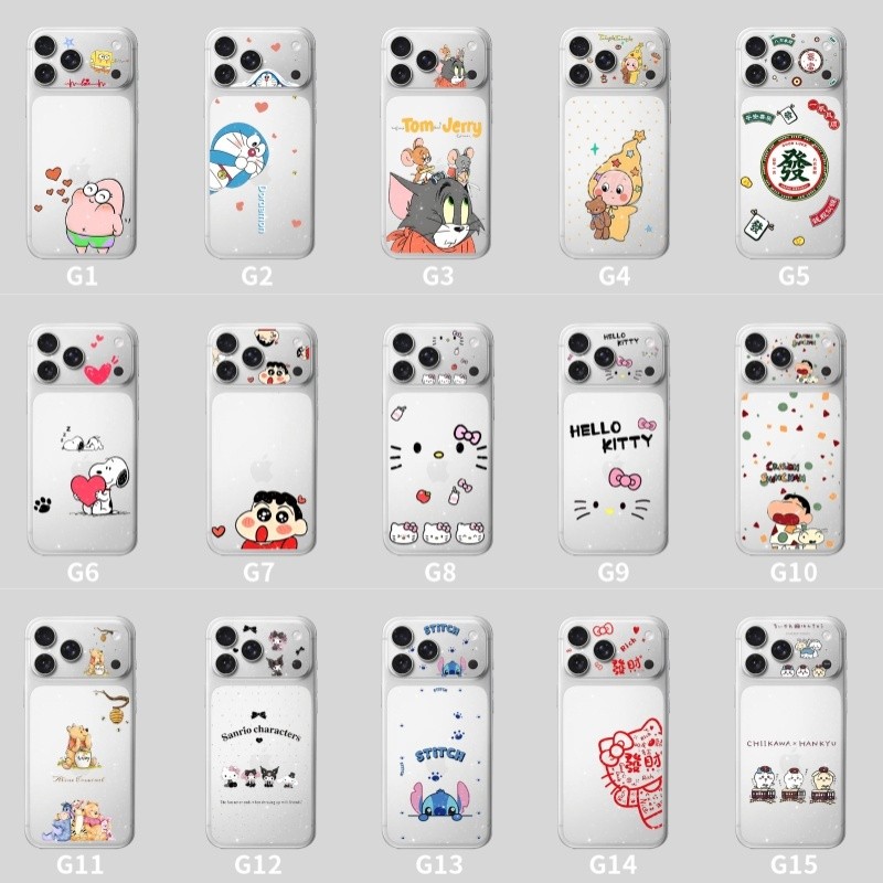 Miếng Dán Ống Kính Phim Cho iPhone 17 Pro max Bảo Vệ Màn Hình Máy Ảnh Lấp Lánh Hoạt Hình Trong Suốt Điện Thoại Di Động Mặt Sau Miếng Dán Cho 17Pro 17Promax Phụ Kiện Trang Trí