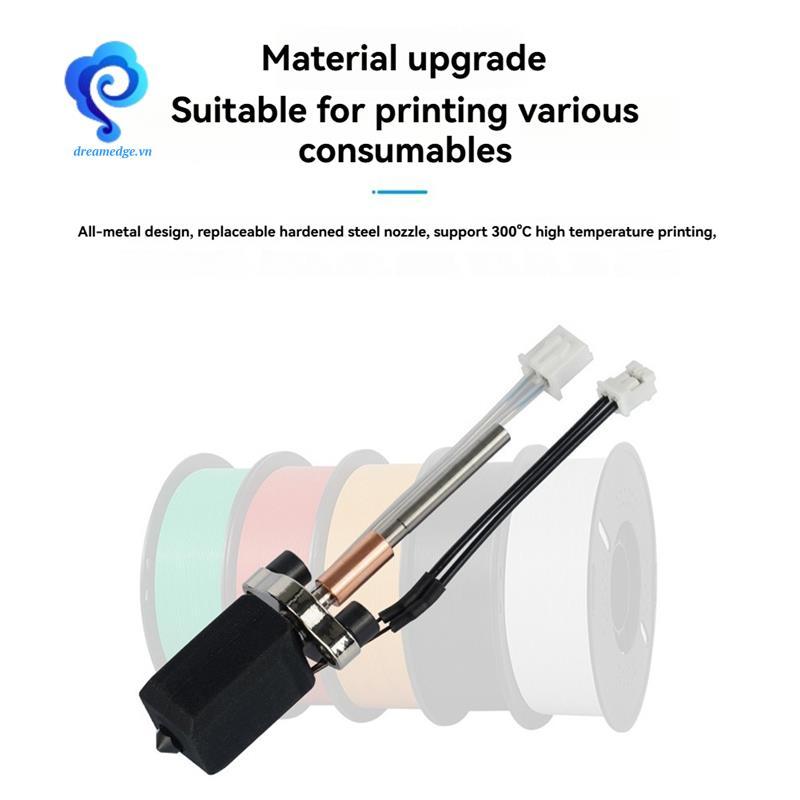 [dreamedge] Để nâng cấp Hotend Tốc độ cao, họng có độ cứng cao, vòi phun có thể thay thế cho K1, K1C, K1 Max