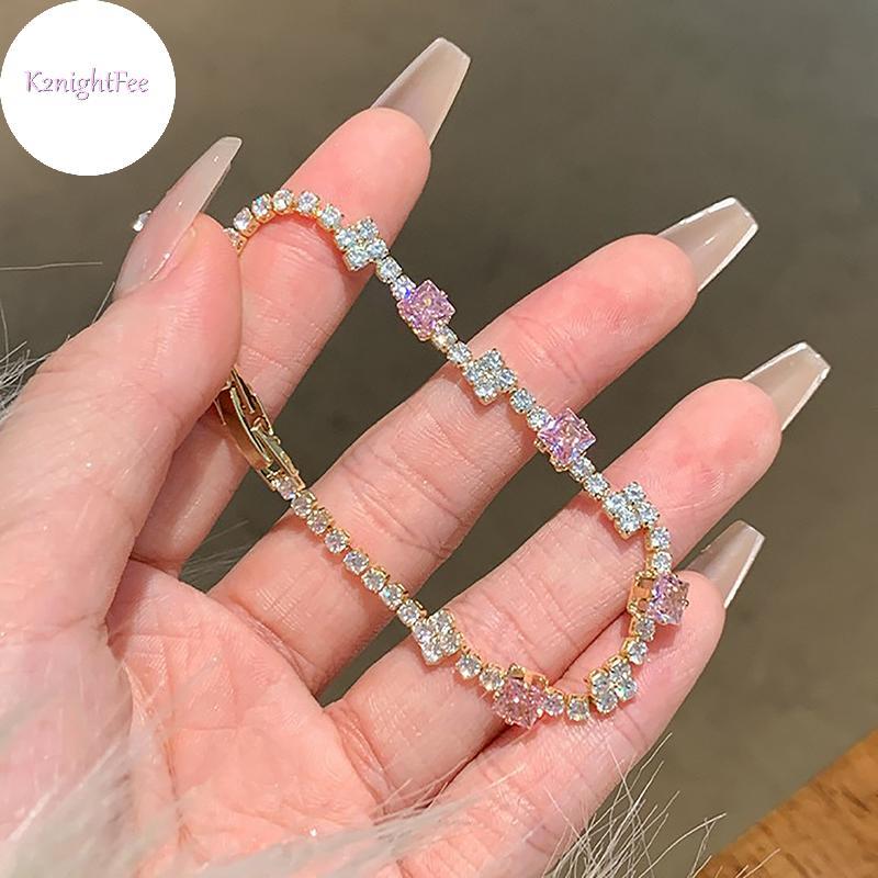 K2nightFee Ánh Sáng Pha Lê Hồng Zircon - Trang Sức Sáng Bóng, Thời Trang Dành Cho Nữ Và Bé Gái