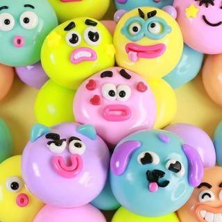 JUIC Dog Face Swap Squishy, Ultra Soft Slow Rebound Slow Rising Squishy, Sáng tạo Giảm căng thẳng Thiết kế khuôn mặt dễ thương Pinch Le Đồ chơi dành cho trẻ em Người lớn