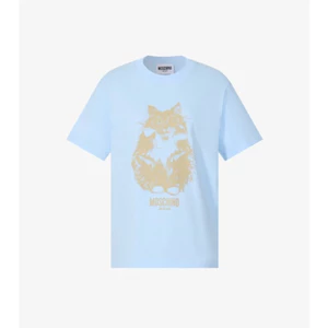 Áo sơ mi nam nữ cổ tròn tay ngắn họa tiết mèo và tóc dài vẽ graffiti, size XS-3XL