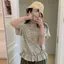 Áo thun ngắn tay phong cách Hàn Quốc, dáng oversize nhẹ nhàng