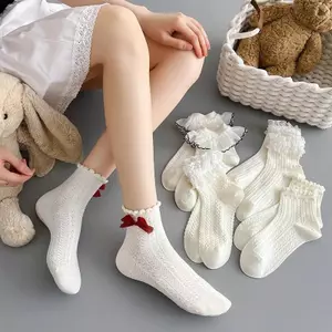Tất Lolita Công Chúa Bèo Nhún Nơ Ren Cute Đáng Yêu Phù Hợp Đi Chơi, Chụp Kỷ Yếu