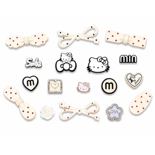 CHARM TÙY CHỌN 17 CHI TIẾT NƠ CHẤM BI VÀ HELLO KITTY CUTE- TONE TRẮNG SANG XỊN MINI XINH XẮN HOT TREND 2026 - MÃ ĐẸP