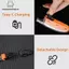 Nhíp cắm trại ngoài trời với còi cứu hộ và đèn LED sạc mini điều chỉnh 3 tốc độ