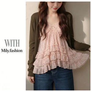 Milyfashion Chấm Bi In Xù Sling Mùa Hè, Thích Hợp Mặc Bên Ngoài, Phong Cách Ballet