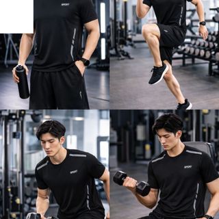 Đồ Bộ Quần Áo Thể Thao Nam Mùa Hè Chất Thun Lạnh Co Giãn 4 Chiều Gía rẻ  016