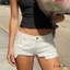Quần Short Denim Rách Mỏng Cho Nữ
