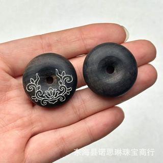 Phụ kiện trang sức gỗ mạ vàng hình mantra lotus, khóa an toàn cho vòng tay và mặt dây chuyền