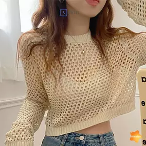 Nữ áo sơ mi tay dài dáng rộng màu trơn, phù hợp mùa hè