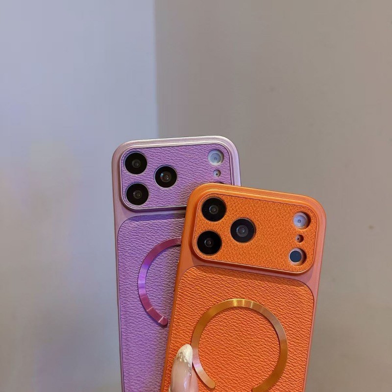 Họa Tiết Da Sang Trọng Aurora Từ Thay Đổi Tức Thì 17 Ốp lưng Thích Hợp Cho iPhone 17 16 15 14 13 Pro Max Ốp lưng Không Khí Ốp Lưng