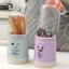 Ống đựng muỗng đũa chống bụi hoạ tiết mặt cười dễ thương 25x11cm FE120