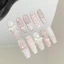 Dễ Thương Cô Gái Dễ Thương Ren Handmade Nhấp Nháy Đeo Nơ Pháp Cao Cấp Dễ Thương Móng Tay Làm Trắng Da Có Thể Tháo Rời Làm Móng Tay