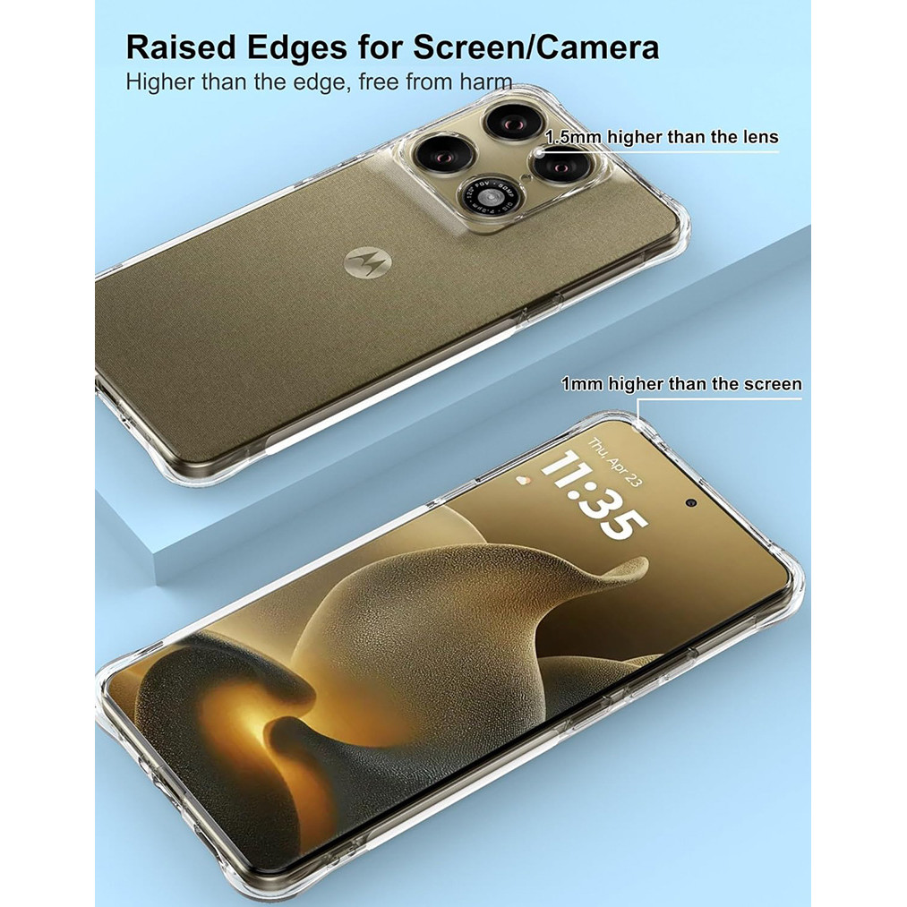 Dành cho Motorola Signature Vỏ mềm chống sốc Crystal Clear Gel TPU Vỏ hấp phụ sốc