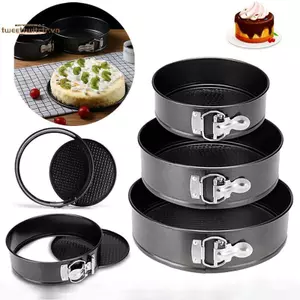 TRTR 6 Inch Springform Bánh Chảo Tròn Springform Nướng Chảo Loable Mousse Dụng Cụ Nướng Bánh Cho Gia Đình Sử Dụng VN
