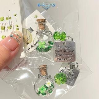 E-WOITD Móc khóa chai trôi trong suốt hình cá heo dễ thương, mặt dây túi/tai nghe, trang trí dây đeo điện thoại