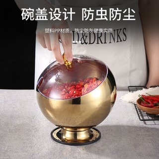 Bát xiên bằng thép không gỉ có nắp Nước sốt Bát gia vị Buffet Lẩu gia vị Lọ thương mại Bát gia vị hình cầu Cốc WIQZ