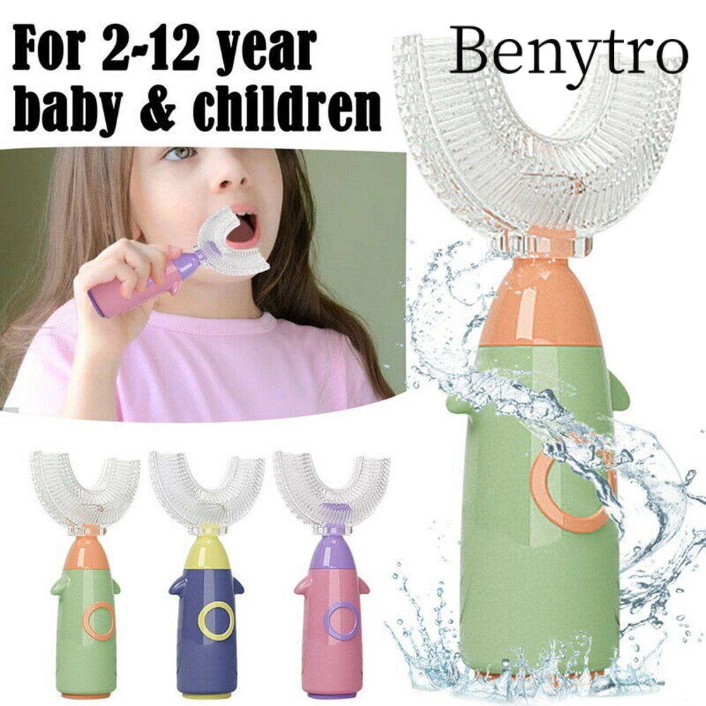 Bàn chải đánh răng hình chữ U BENYTRO Chăm sóc răng miệng Trẻ em ủng hộ làm trắng răng