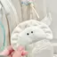 E-WOITD Dễ Thương Bánh Bao Mặt Dây Trường Học Quyến Rũ Hoạt Hình Bánh Bao Quyến Rũ Sang Trọng Móc Khóa Cotton Mềm Nhồi Bông Túi Trang Trí Bé Gái Quà Tặng E-WOITD