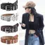 AqToCna Thời Trang Nam Nữ Phong Cách Punk Dây Xích Dây Có Thể Điều Chỉnh Ngôi Sao Rỗng Đôi Ngực Bule Kim Loại Bule Da Quần Jean Dây Thắt Lưng AqToCna