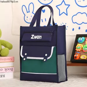 Túi Học Phí Học Sinh Tiểu Học Túi Tote Dung Tích Lớn Học Phí Trẻ Em Túi Vải Tập Tin Sở Thích Lớp Anh Làm Việc
