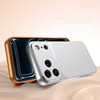 Ốp Điện Thoại Hạt Lychee Sang Trọng Cho iPhone 17 16 15 14 Plus 13 12 11 Pro Max Chống Sốc Vải Họa Tiết Da PU Bao Da