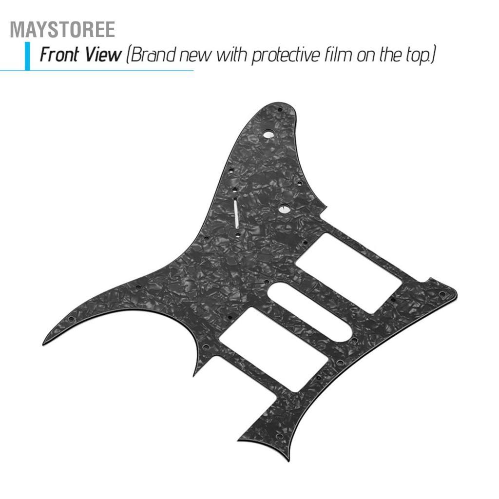 Maystoree Maystoree Pick Guard Chất liệu Celluloid PVC Đàn Guitar Điện Pickguard cho Humbucker Đĩa đơn (Đen)