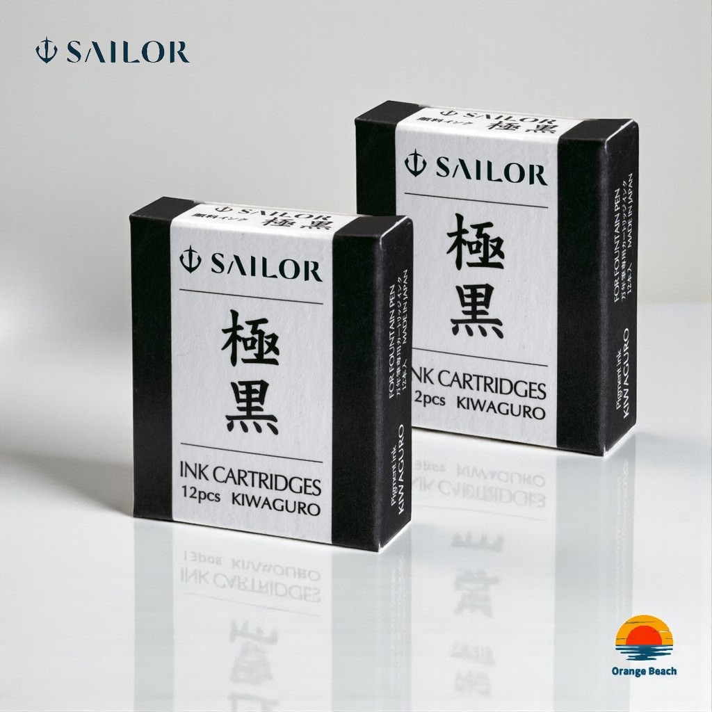 Sailor Muc Cartridge Pigment 2 Hop 24 Vien/Kiwaguro Seiboku Soboku/Khong Tham Nuoc/Nhat Ban