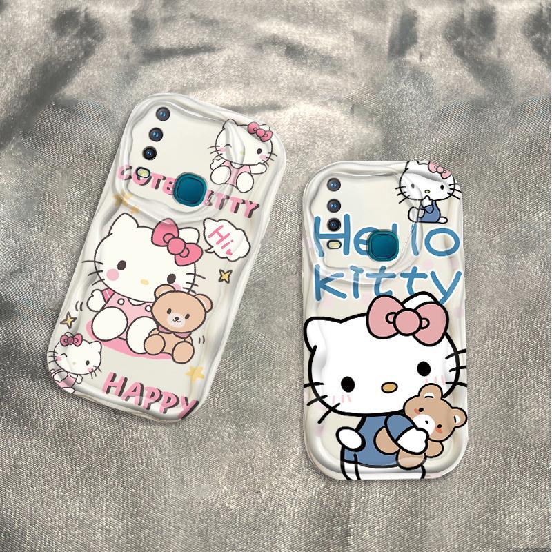 Thích hợp cho VIVO Y17 Y12 / Y12i Y15 1901 1902 1904 1940 Vỏ điện thoại chống sốc TPU mềm 3D Kitty Rilakkuma