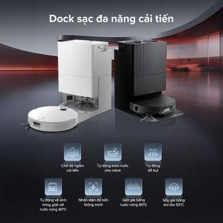 Robot Hút Bụi Lau Nhà Cao Cấp Roborock Qrevo Edge 2 – Lau Sát Cạnh FlexiArm, Điều Hướng LiDAR