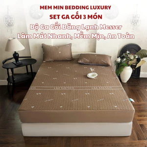 Bộ Ga Gối 3 Món Bo Chun Đệm Cao 30cm Băng Lạnh Messer MemminBedding Luxury Làm Mát Nhanh, Êm Ái