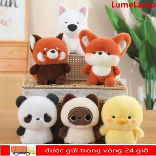 Búp bê đồng hành LUMELAMP, gối nhồi bông voi 16cm, gấu siêu mềm, đồ chơi bàn hình động vật