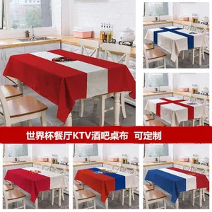 YHMBY1314 2026 World Cup Chống Nước Bóng Đá Đội Quốc Gia Logo Thanh KTV Khách Sạn Trang Trí Bàn Cà Phê Vải Khăn Trải Bàn