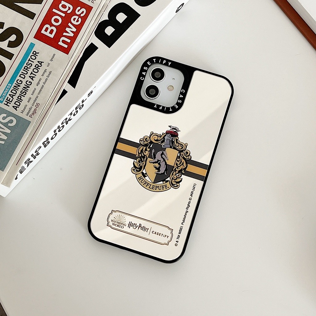 Ốp Lưng Gương HP Hogwarts Nhà Quốc Huy Phù Thủy Magic Gryffindor Slytherin Vỏ Cứng Tương Thích Cho iPhone 17 Pro Max Air Plus 16 / 15 / 14 / 13 / 12 / 11