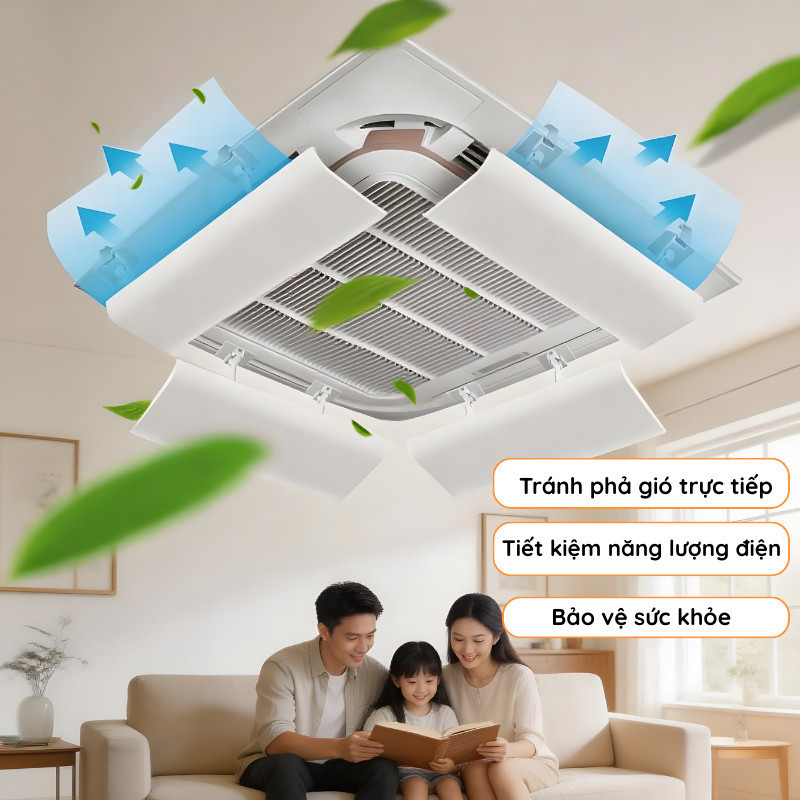Tấm Chắn Gió Điều Hòa HomeMate Xoay 180 Độ – Tấm Chuyển Hướng Gió Máy Lạnh Treo Tường Chống Thổi Trực Tiếp