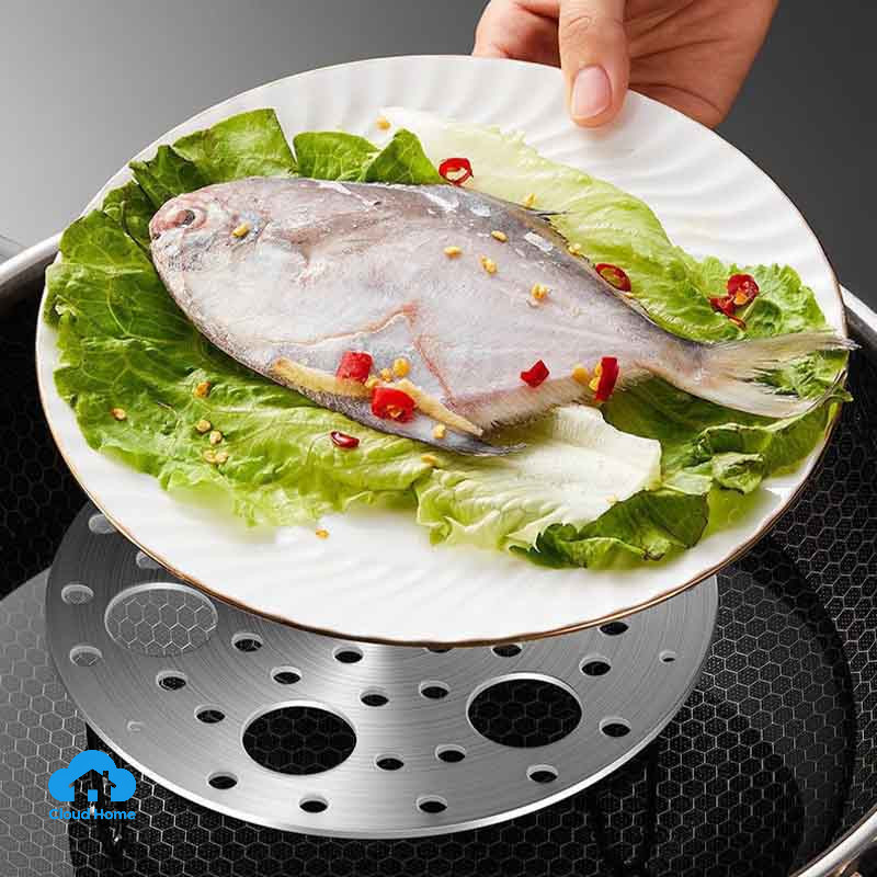 🌤️COD🌤️Giá Trứng Hấp , Giỏ Hấp Chân Cao Bằng Thép Không Gỉ, Dụng Cụ Nấu Ăn Nhà Bếp Gấp Dày Đa Năng Hấp Trứng Hộ Gia Đình