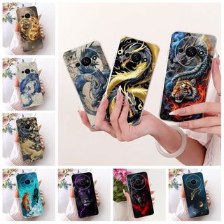 Dành Cho Xiaomi Redmi A3 A3x 4G Vỏ Rồng Sang Trọng Mát Hổ Sói Sư Tử Da Báo Động Vật In Bìa Mềm Cho Poco C61 C 61 Vỏ Điện Thoại