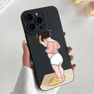 Ốp lưng iPhone hình cô bé bằng silicone mềm - iP 7/8/X/XS/XR/11/12/13/14/15/16/17/Plus/Air/Pro/Max