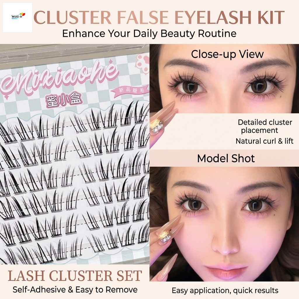Lông mi giả mắt Doe tự nhiên C Curl Matte Black Sợi tổng hợp Lash cho mắt châu Á Camera HD Sẵn sàng
