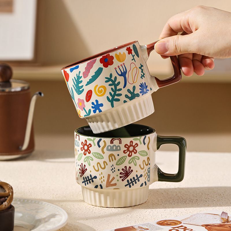 Thiết kế cốc gốm có giá trị cao Niche Coffee Cup ins Cốc nước gia đình văn phòng